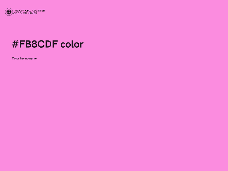 #FB8CDF color image