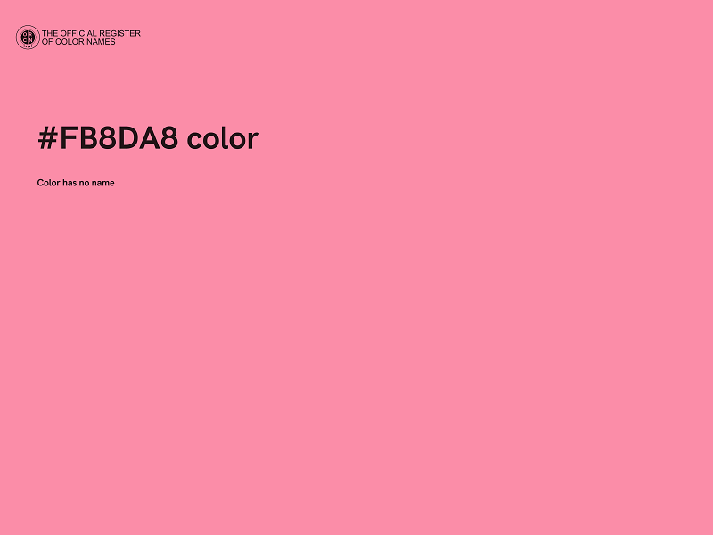 #FB8DA8 color image