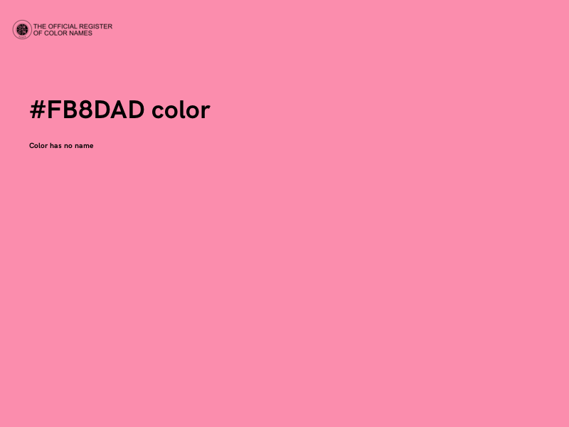 #FB8DAD color image
