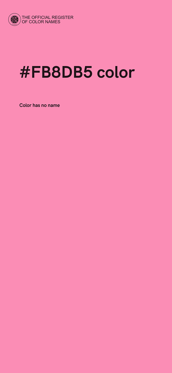 #FB8DB5 color image