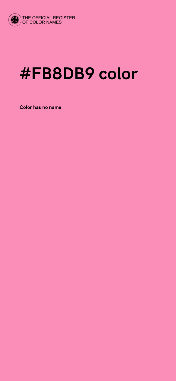 #FB8DB9 color image