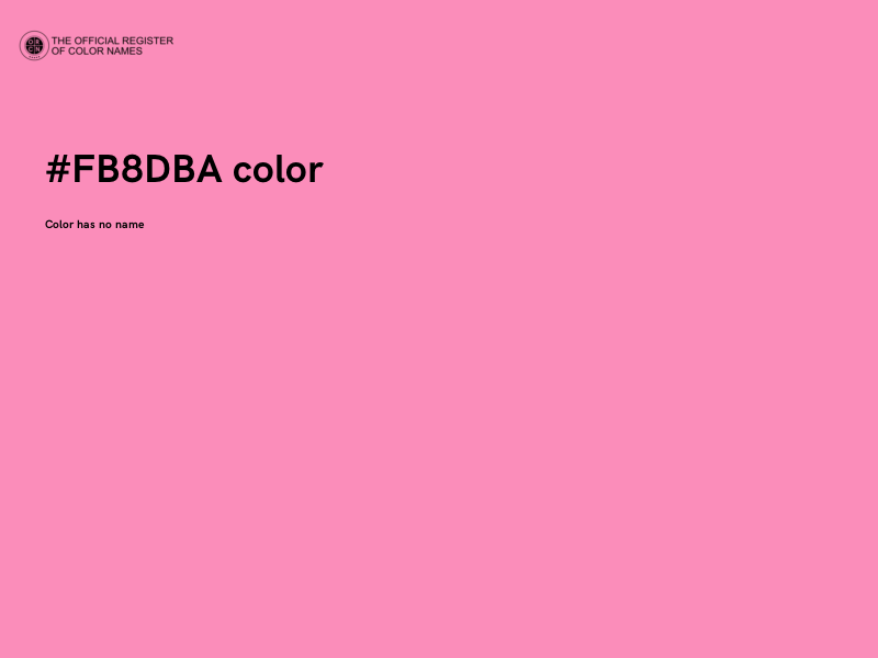 #FB8DBA color image