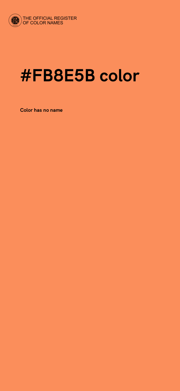 #FB8E5B color image