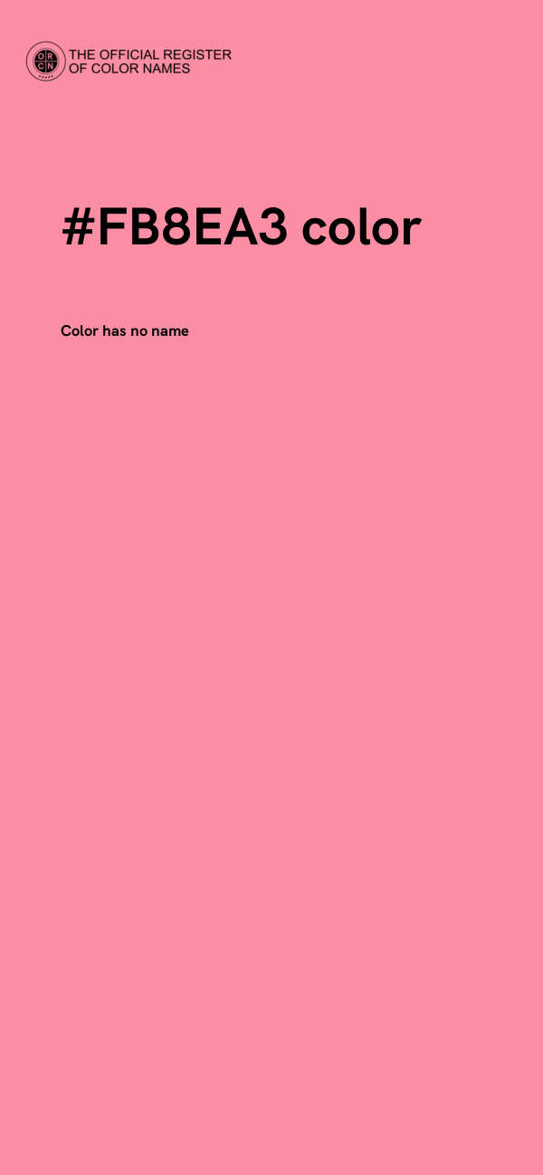 #FB8EA3 color image