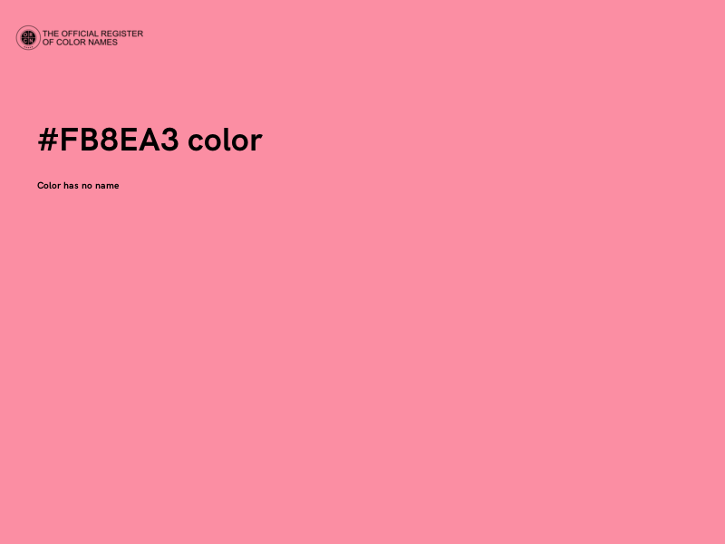 #FB8EA3 color image