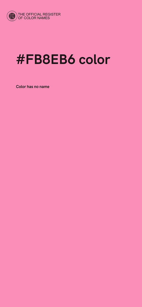 #FB8EB6 color image
