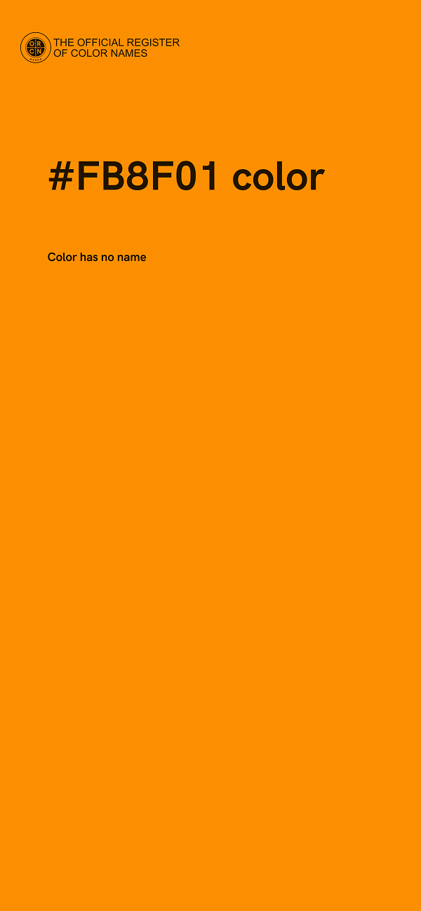 #FB8F01 color image