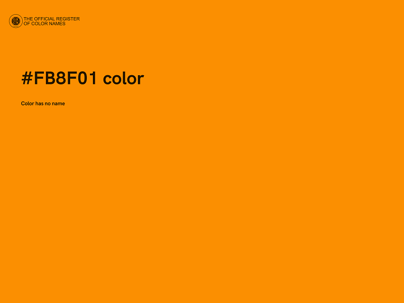 #FB8F01 color image