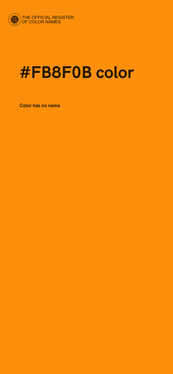 #FB8F0B color image