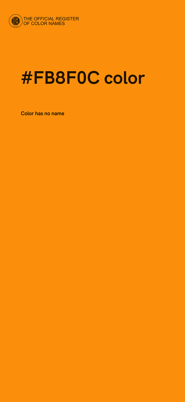 #FB8F0C color image