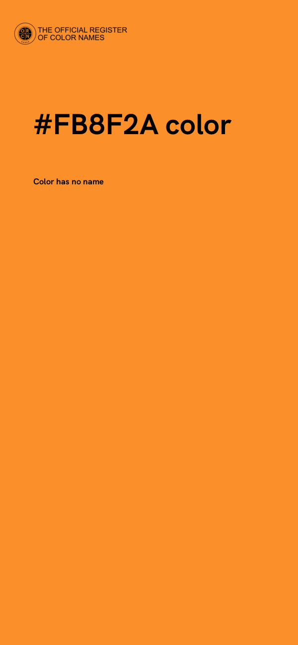#FB8F2A color image