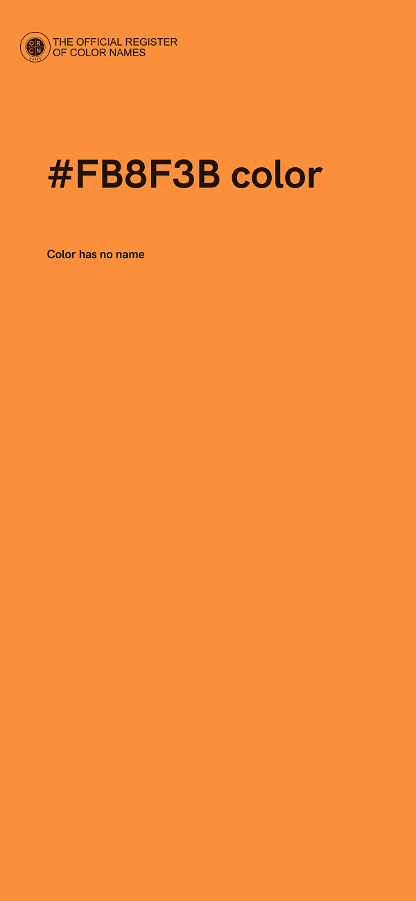 #FB8F3B color image