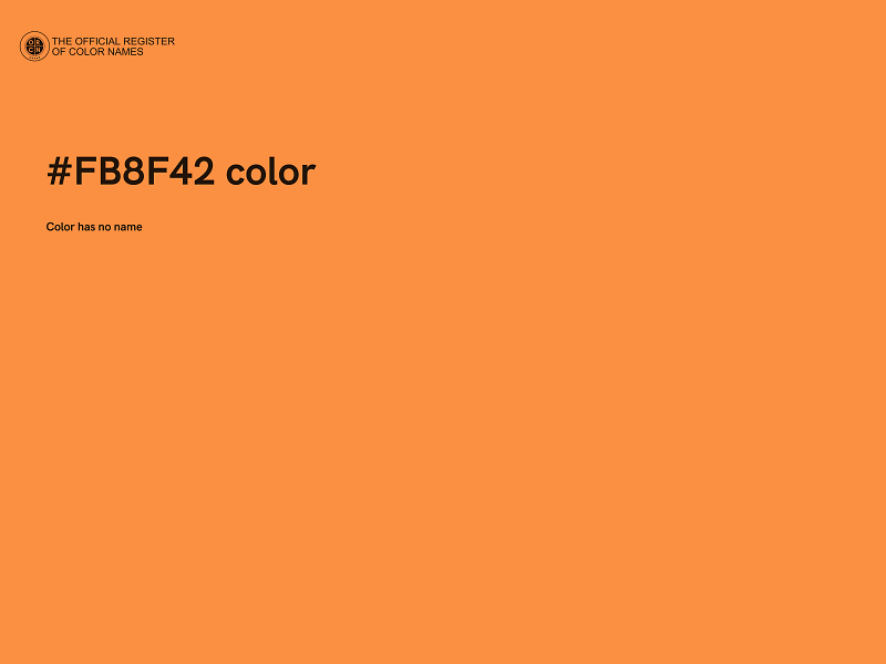 #FB8F42 color image