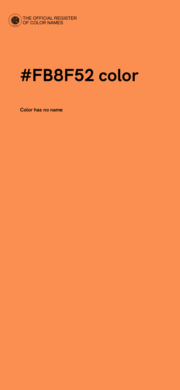 #FB8F52 color image