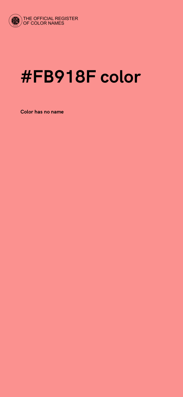 #FB918F color image