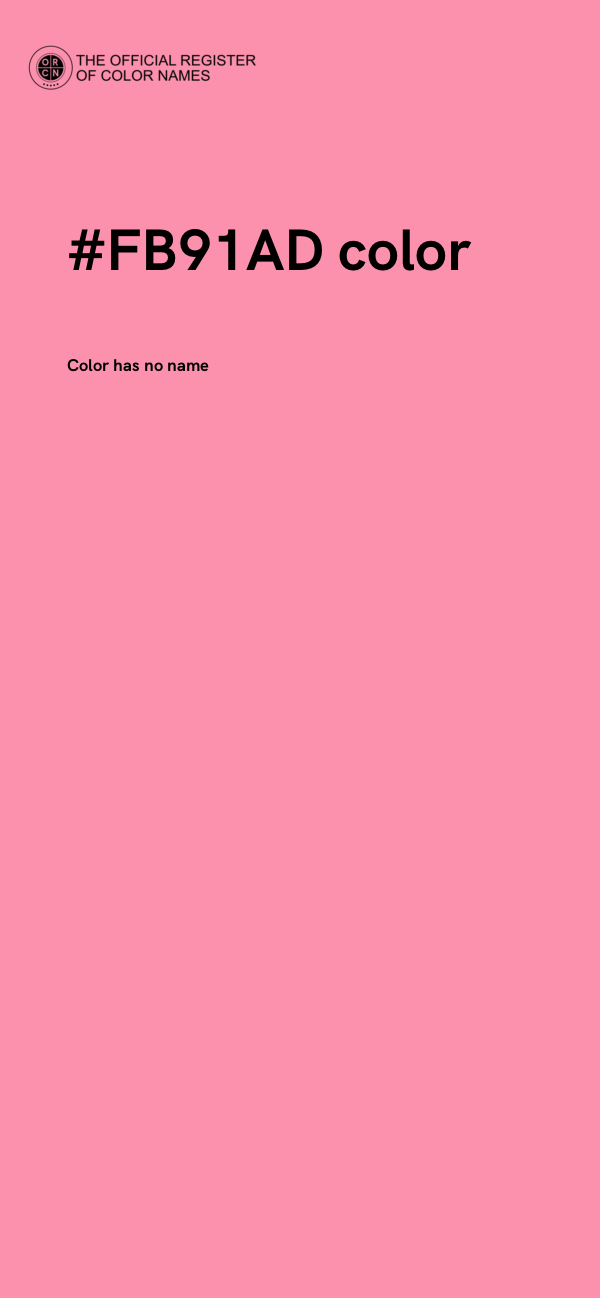 #FB91AD color image