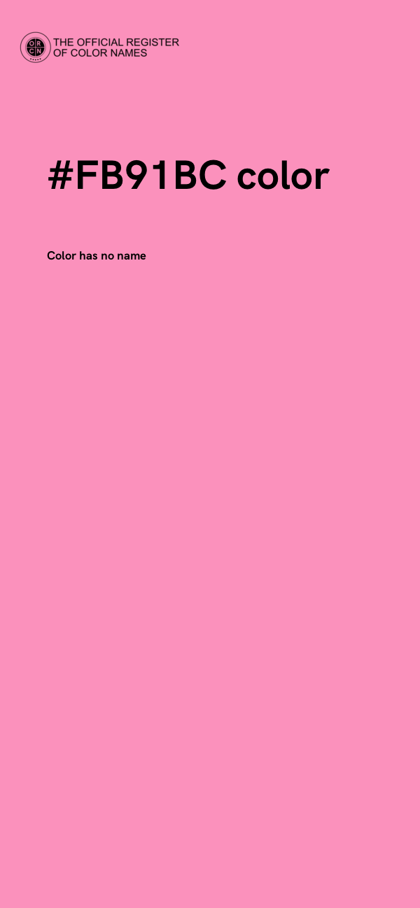 #FB91BC color image