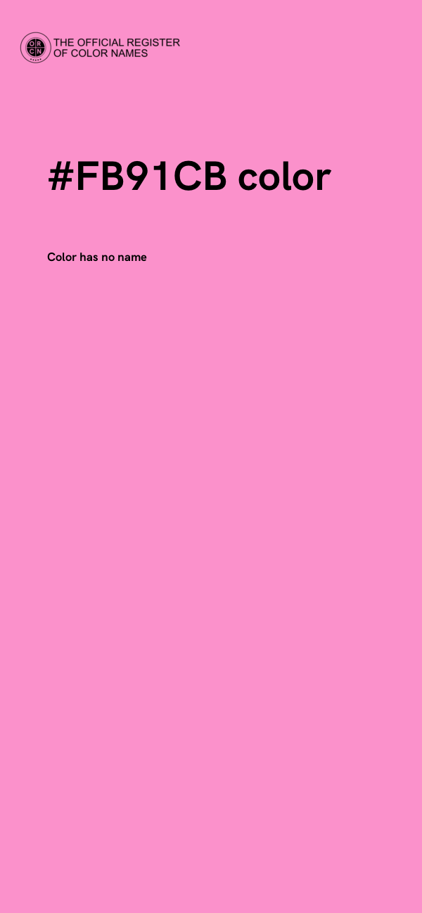 #FB91CB color image