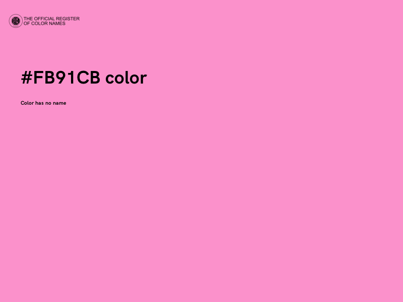 #FB91CB color image