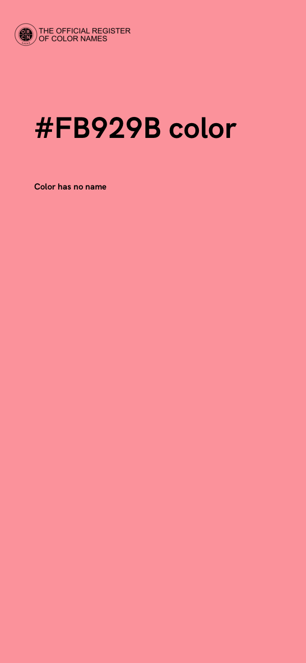 #FB929B color image