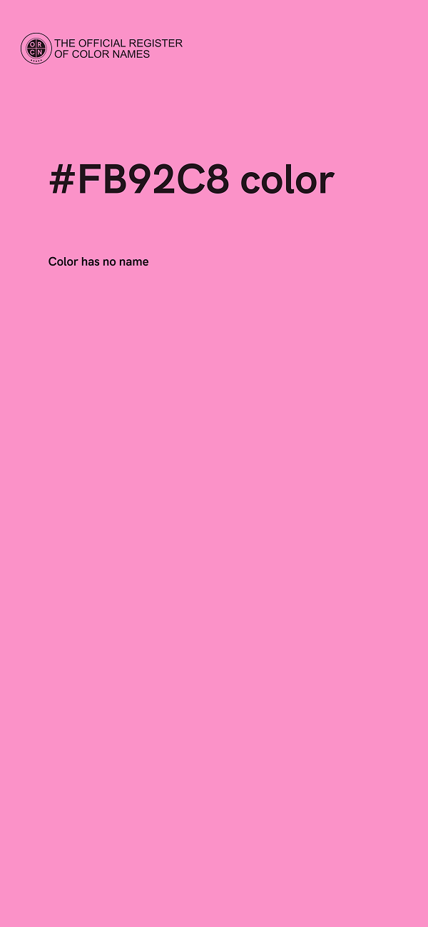 #FB92C8 color image