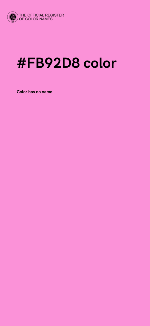 #FB92D8 color image