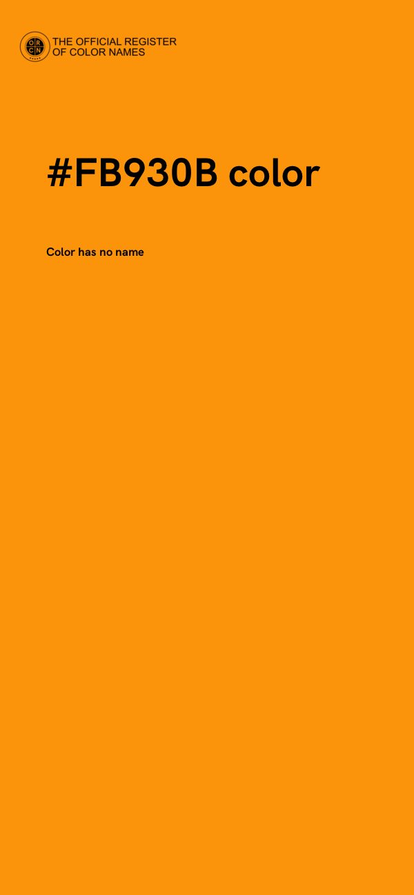#FB930B color image