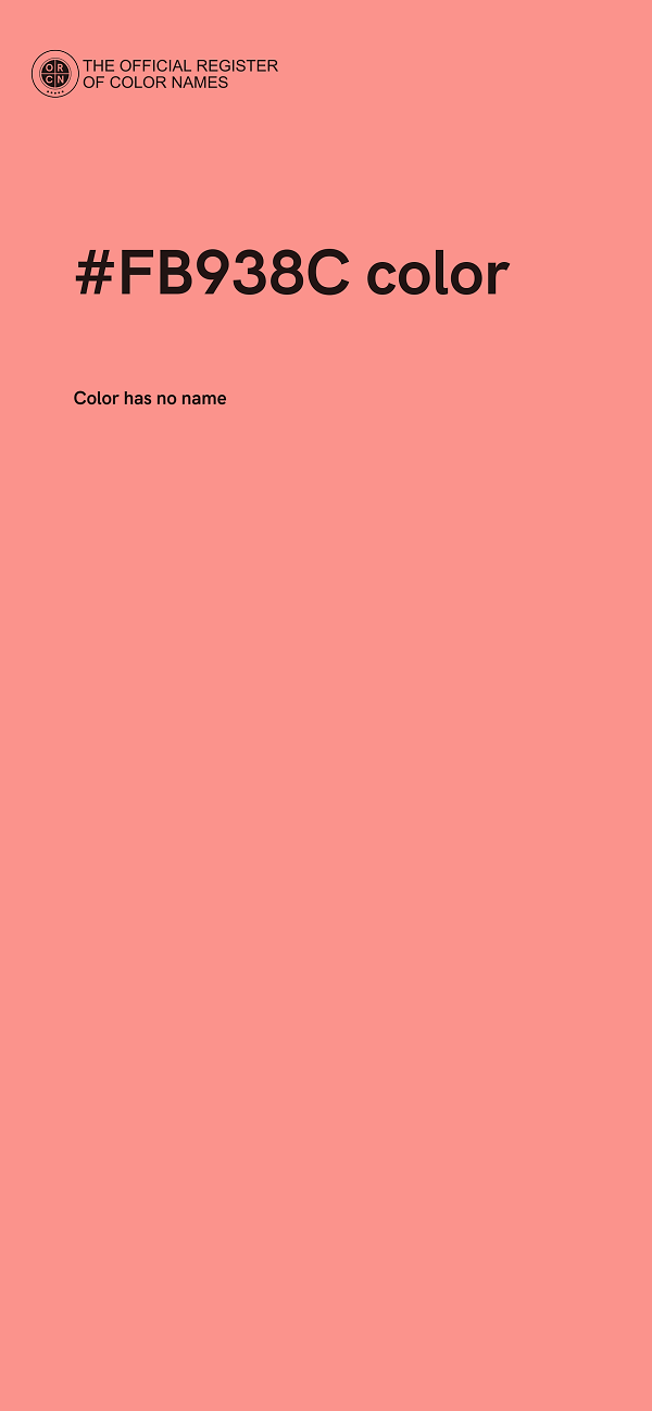 #FB938C color image