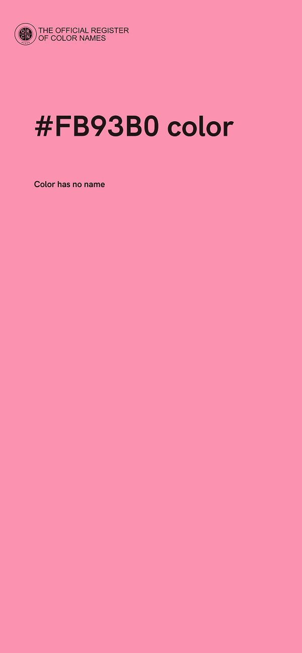 #FB93B0 color image