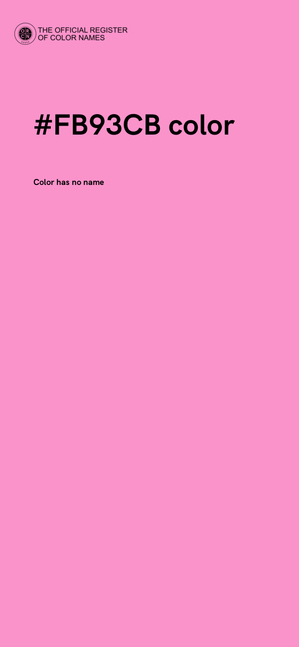 #FB93CB color image