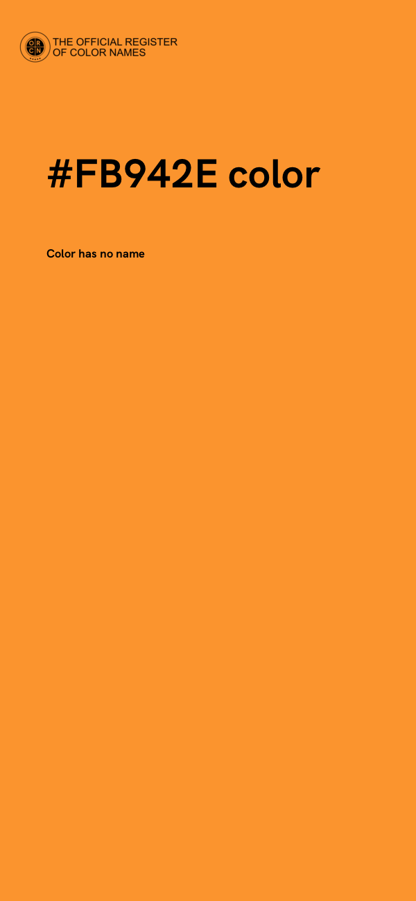 #FB942E color image