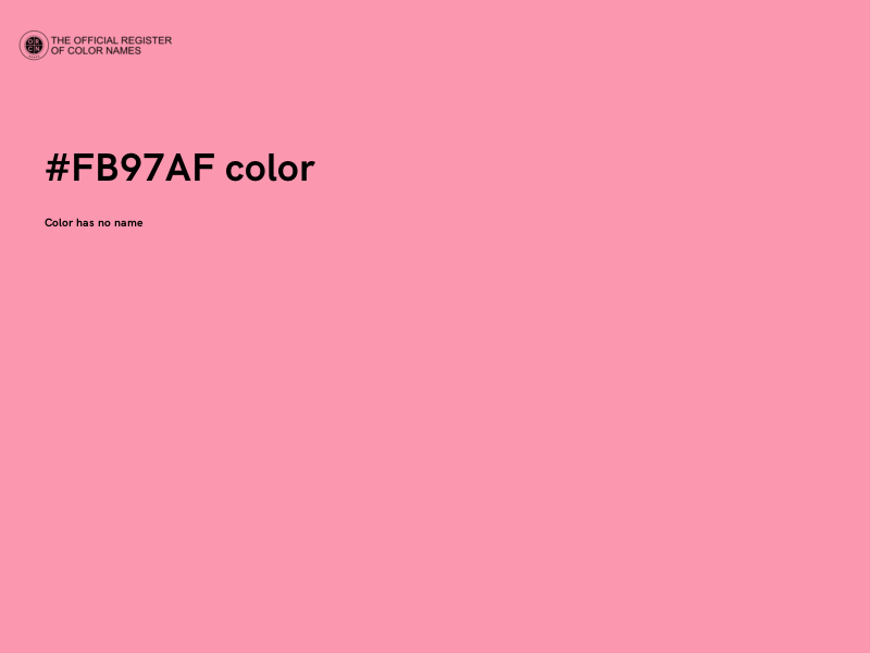 #FB97AF color image