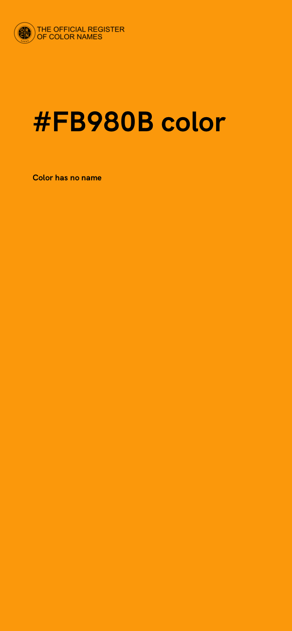 #FB980B color image