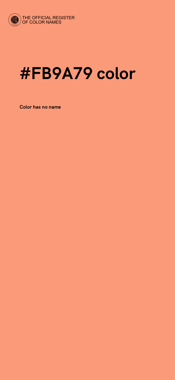 #FB9A79 color image