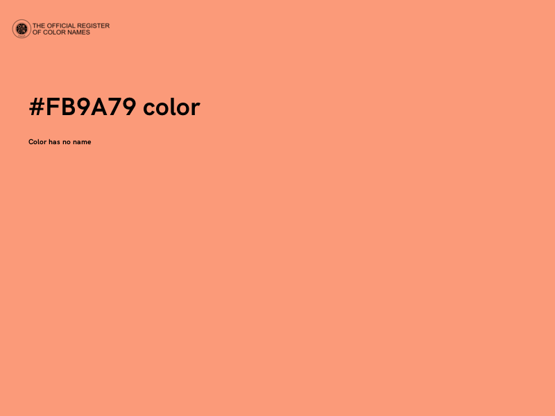 #FB9A79 color image