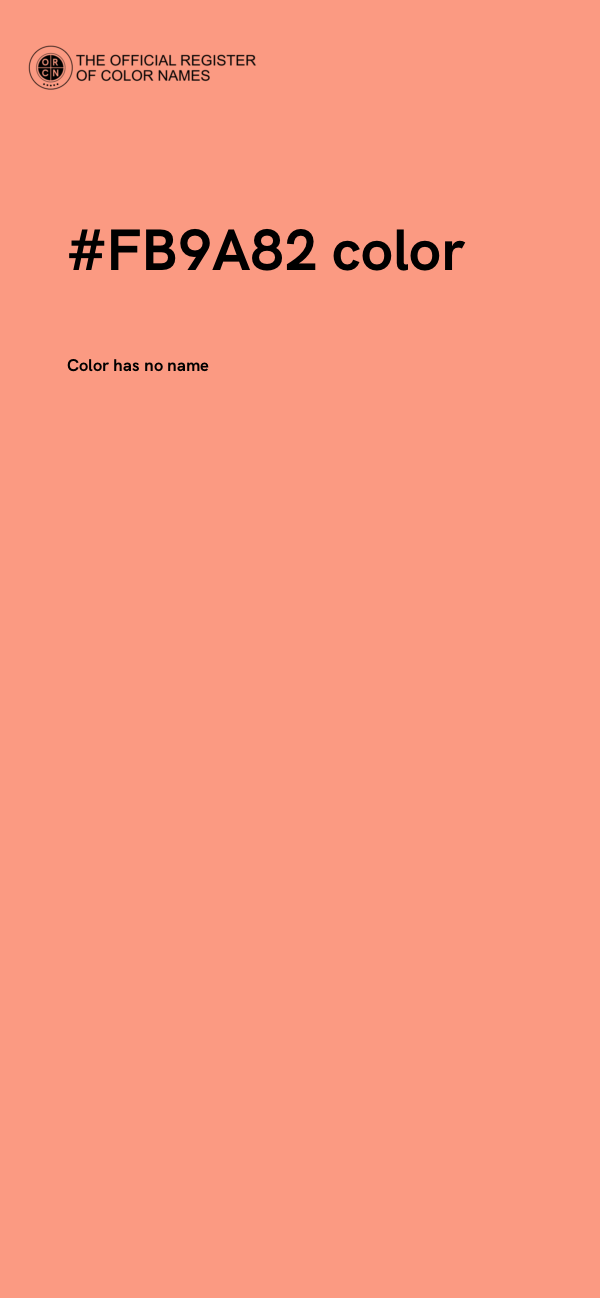 #FB9A82 color image