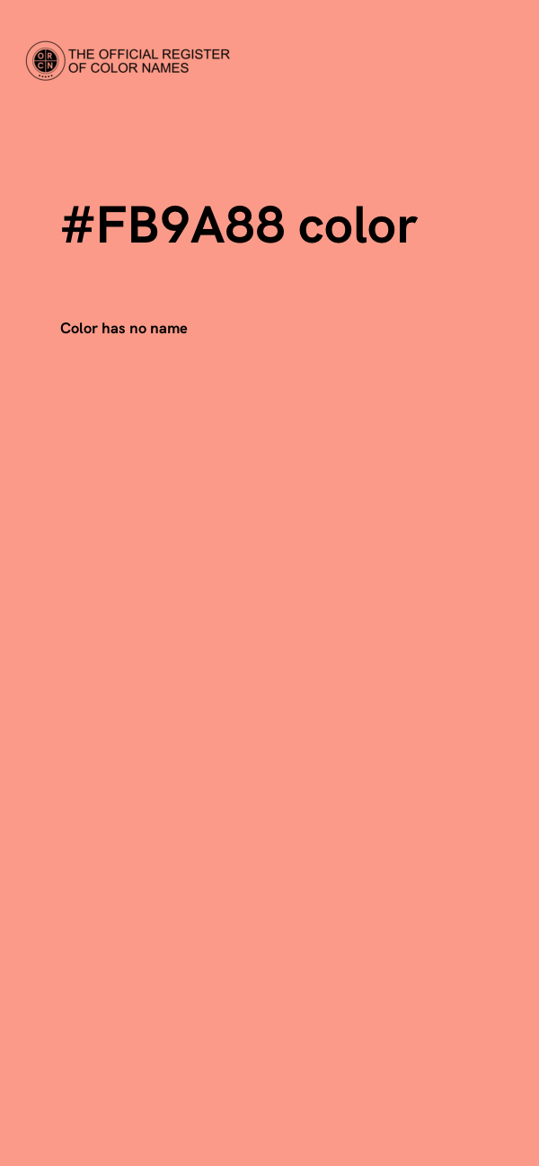 #FB9A88 color image