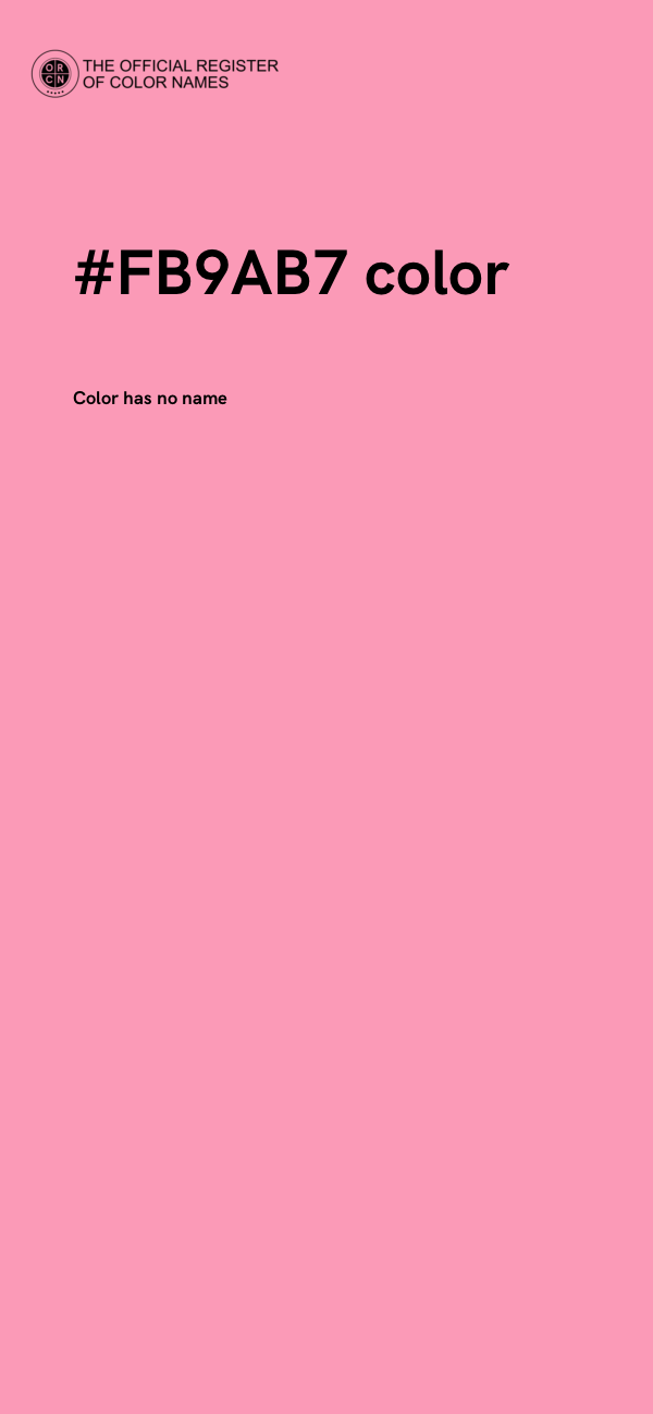 #FB9AB7 color image