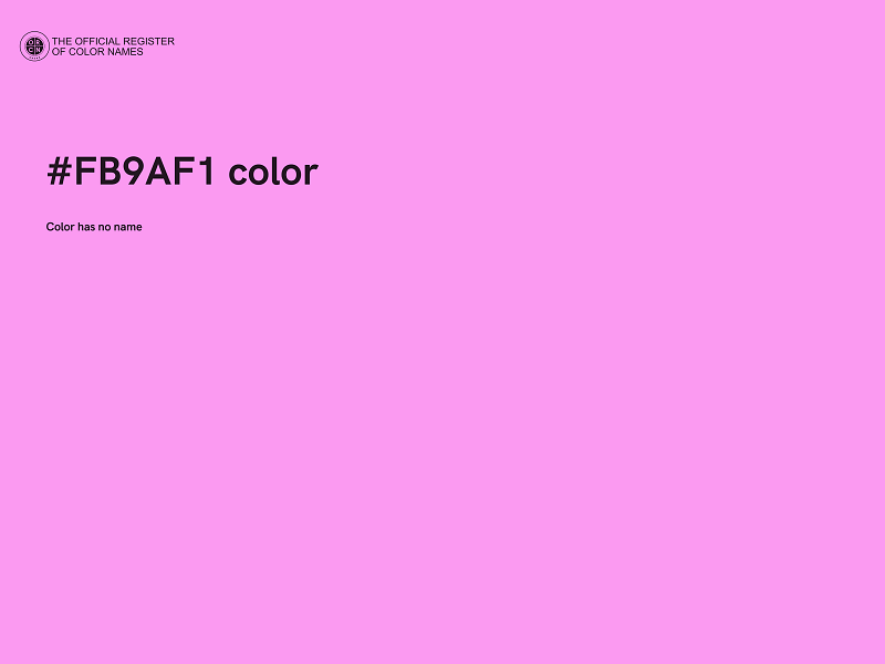 #FB9AF1 color image