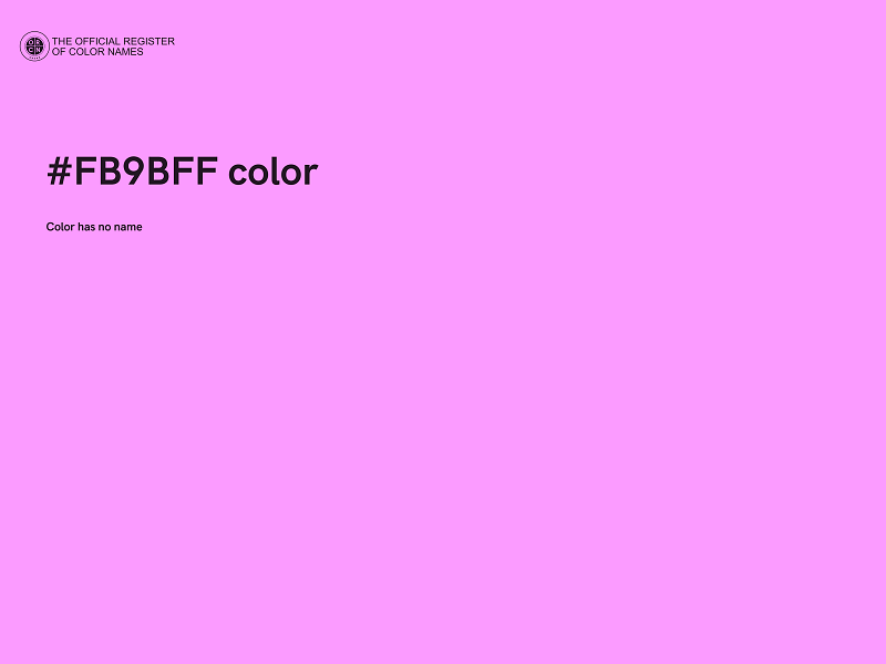 #FB9BFF color image