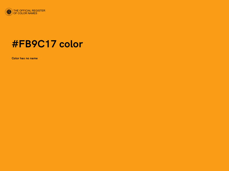#FB9C17 color image