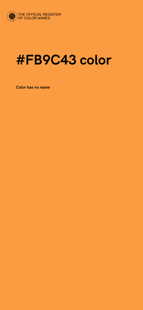 #FB9C43 color image