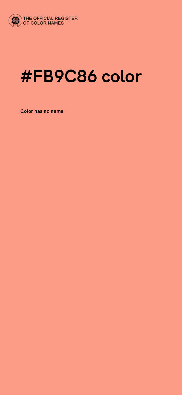 #FB9C86 color image