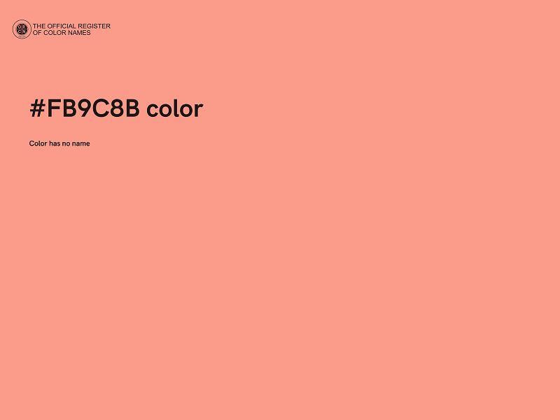 #FB9C8B color image