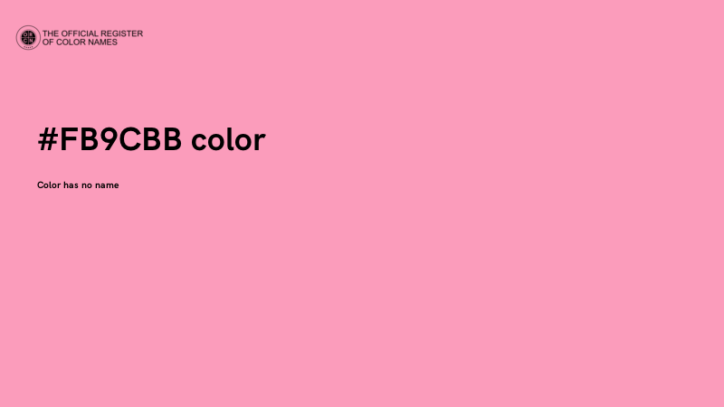 #FB9CBB color image