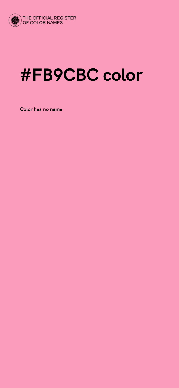 #FB9CBC color image