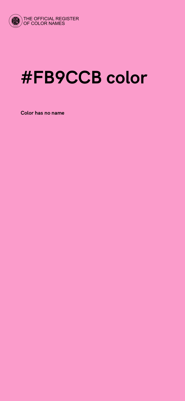 #FB9CCB color image