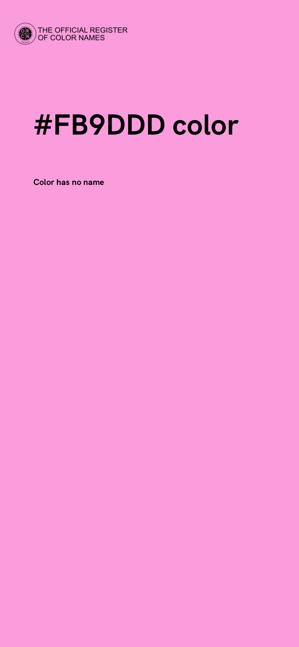 #FB9DDD color image