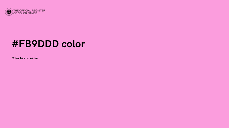 #FB9DDD color image