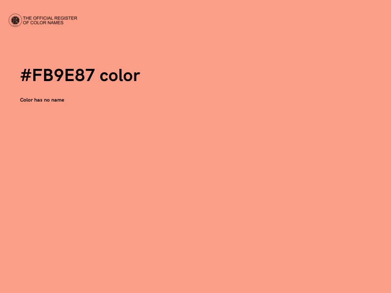 #FB9E87 color image